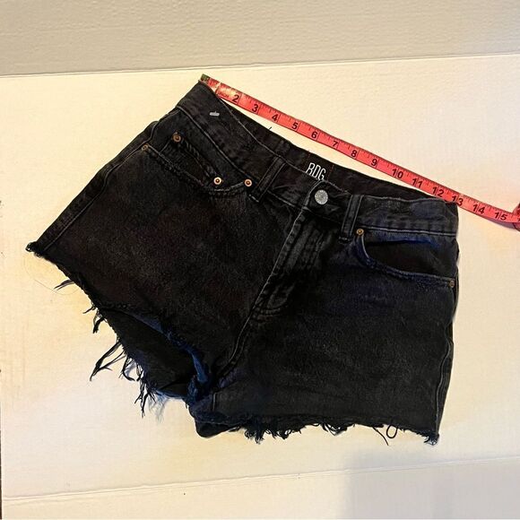 BDG Faded Black High Rise Frayed Booty Shorts 27 - Picture 7 of 11